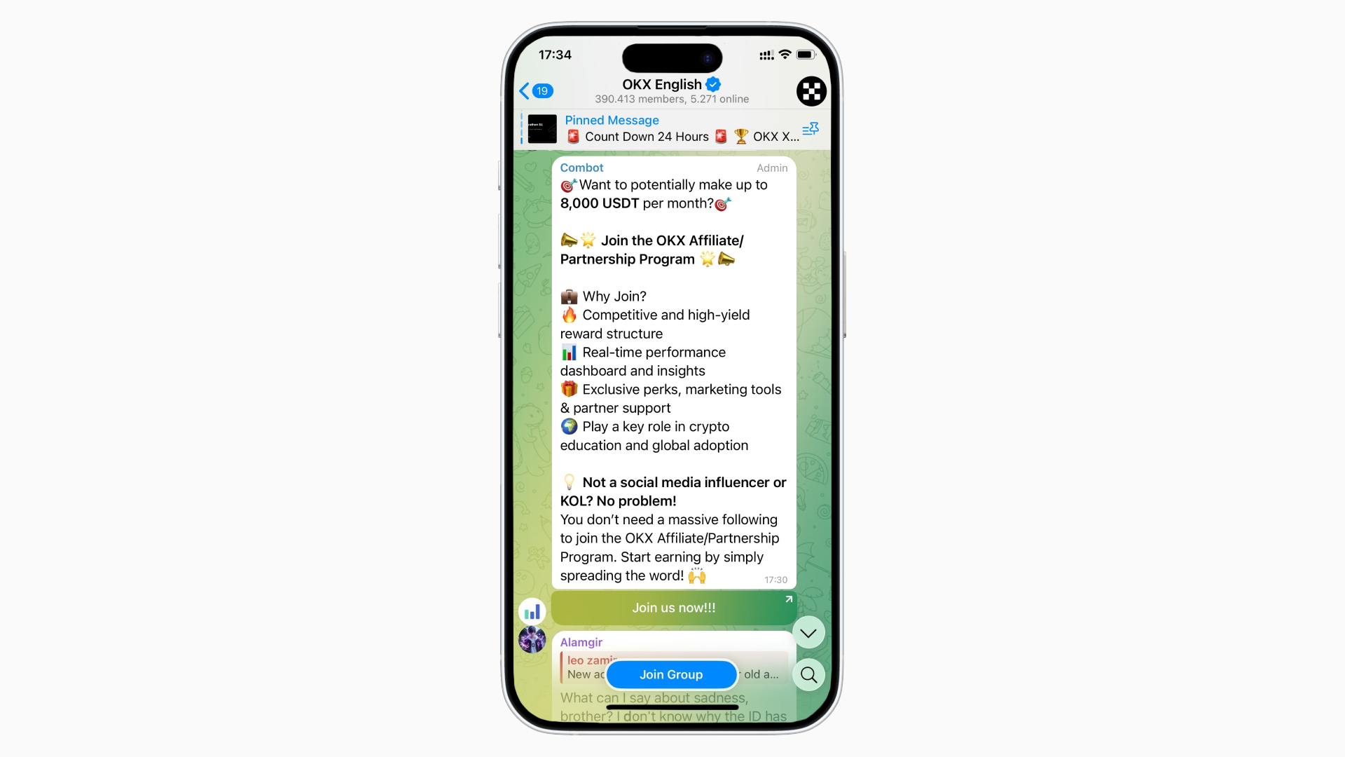 OKX Telegram group