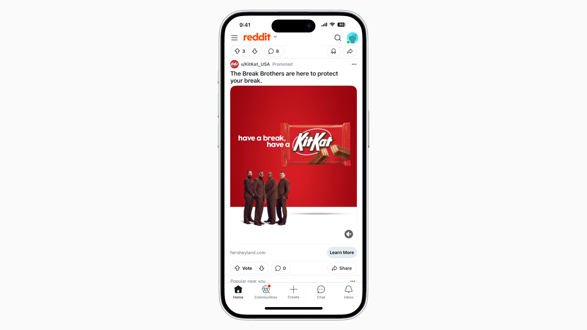Reddit Ad example